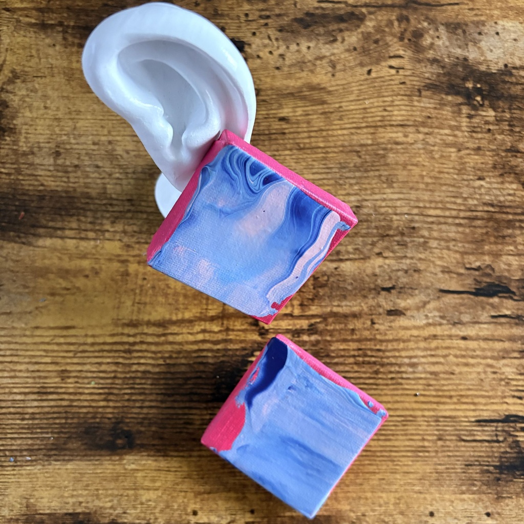 Release Hand-Painted Canvas Earrings