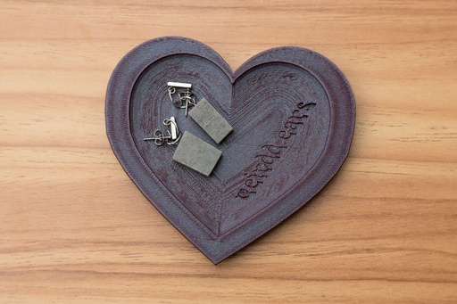 Marsala Heart Jewelry Tray