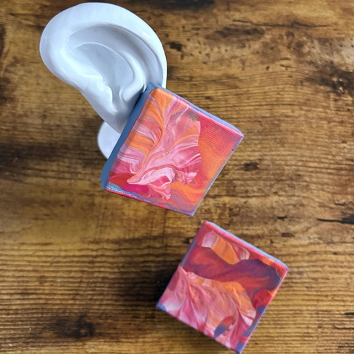 Static Hand-Painted Canvas Earrings